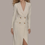 Double Breasted Maxi Coat Dress