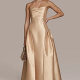 Strapless Overskirt Ball Gown