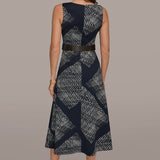 Sleeveless Printed A-Line Dress