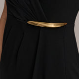 Wrap Ruffle Maxi Gown