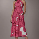 Floral Halter Midi Dress