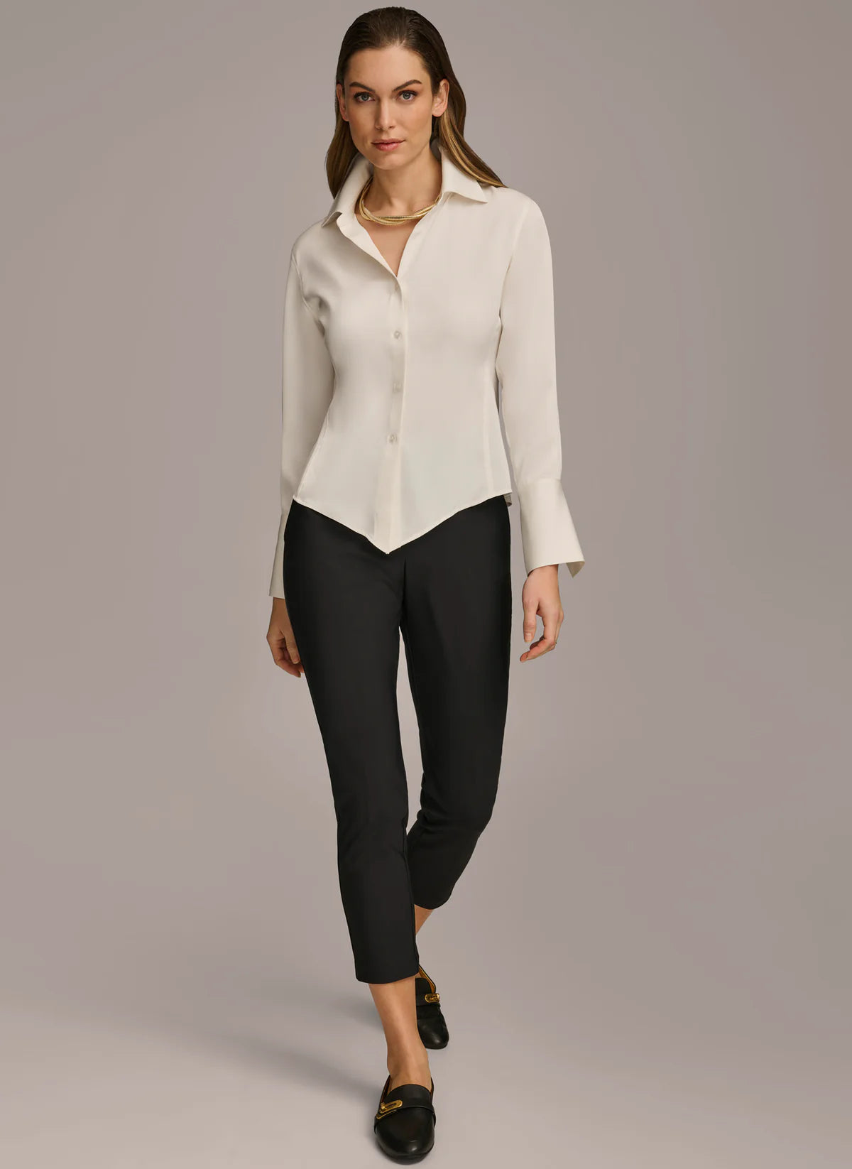 Collared Button Down Blouse