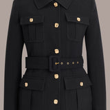 Belted Military Blazer