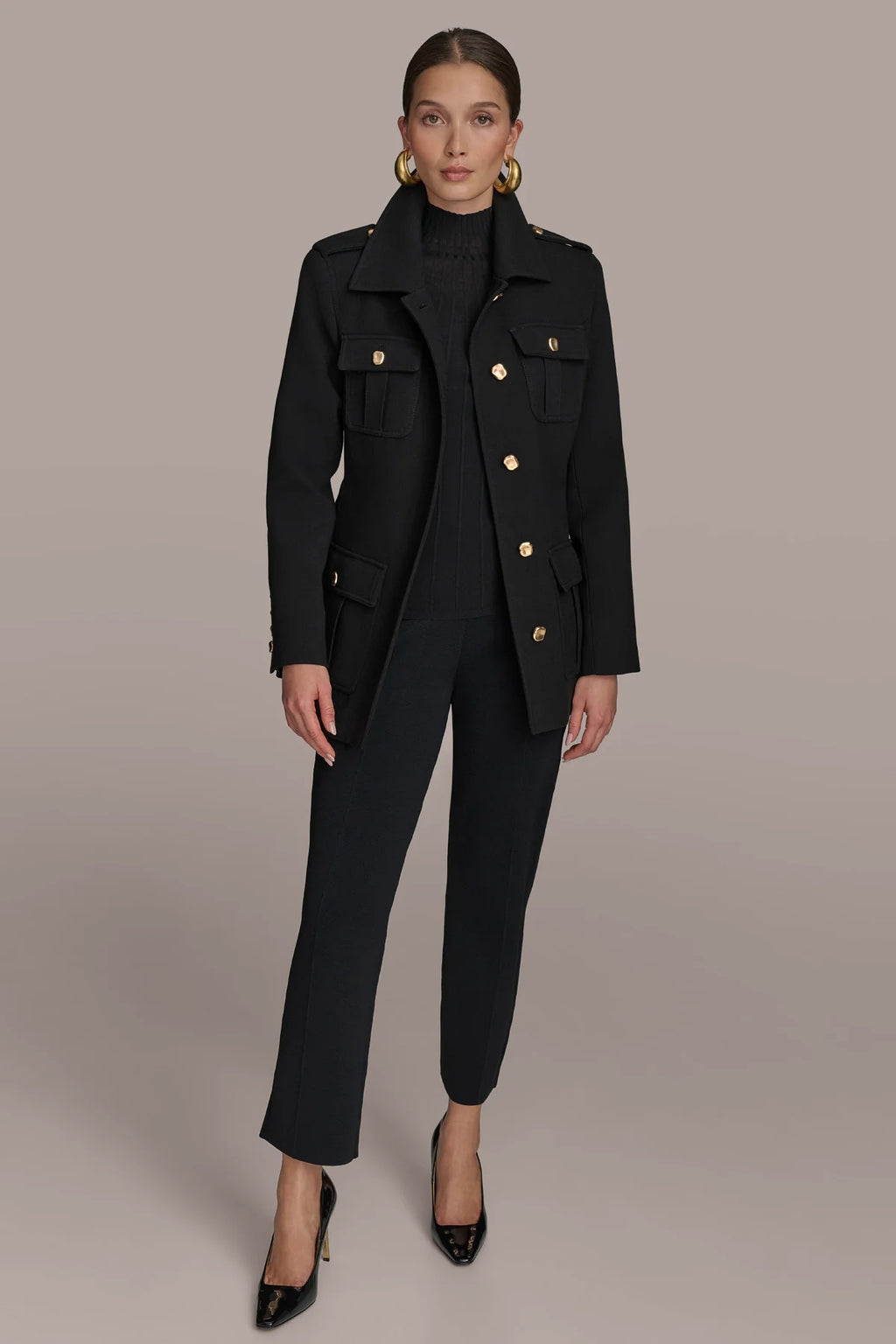 Belted Military Blazer