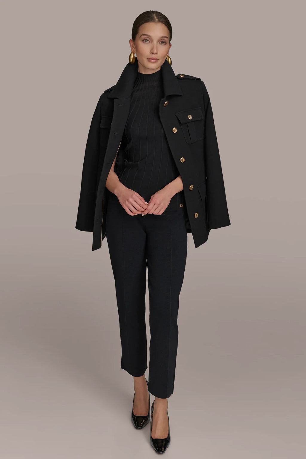 Belted Military Blazer