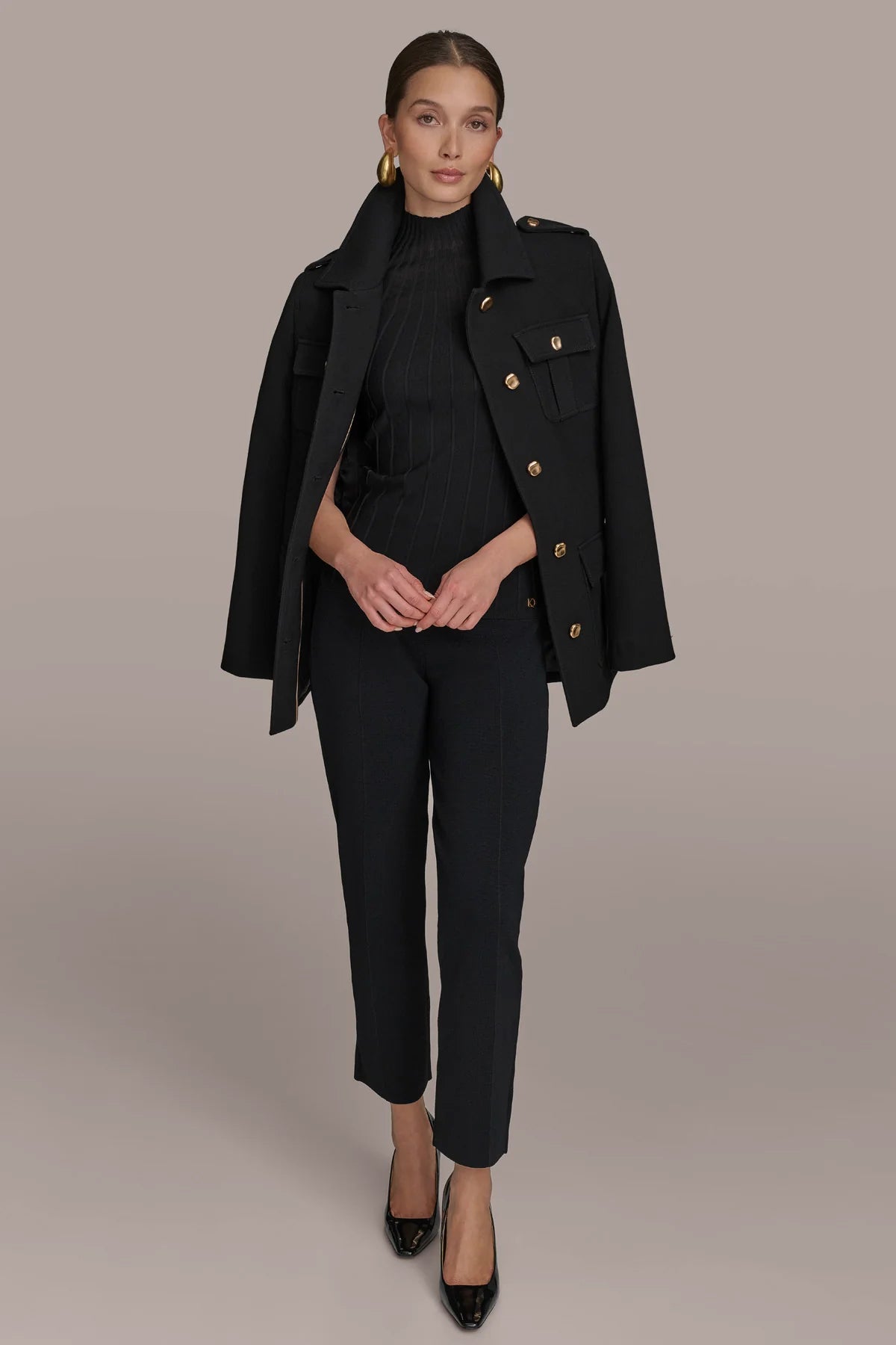 Belted Military Blazer