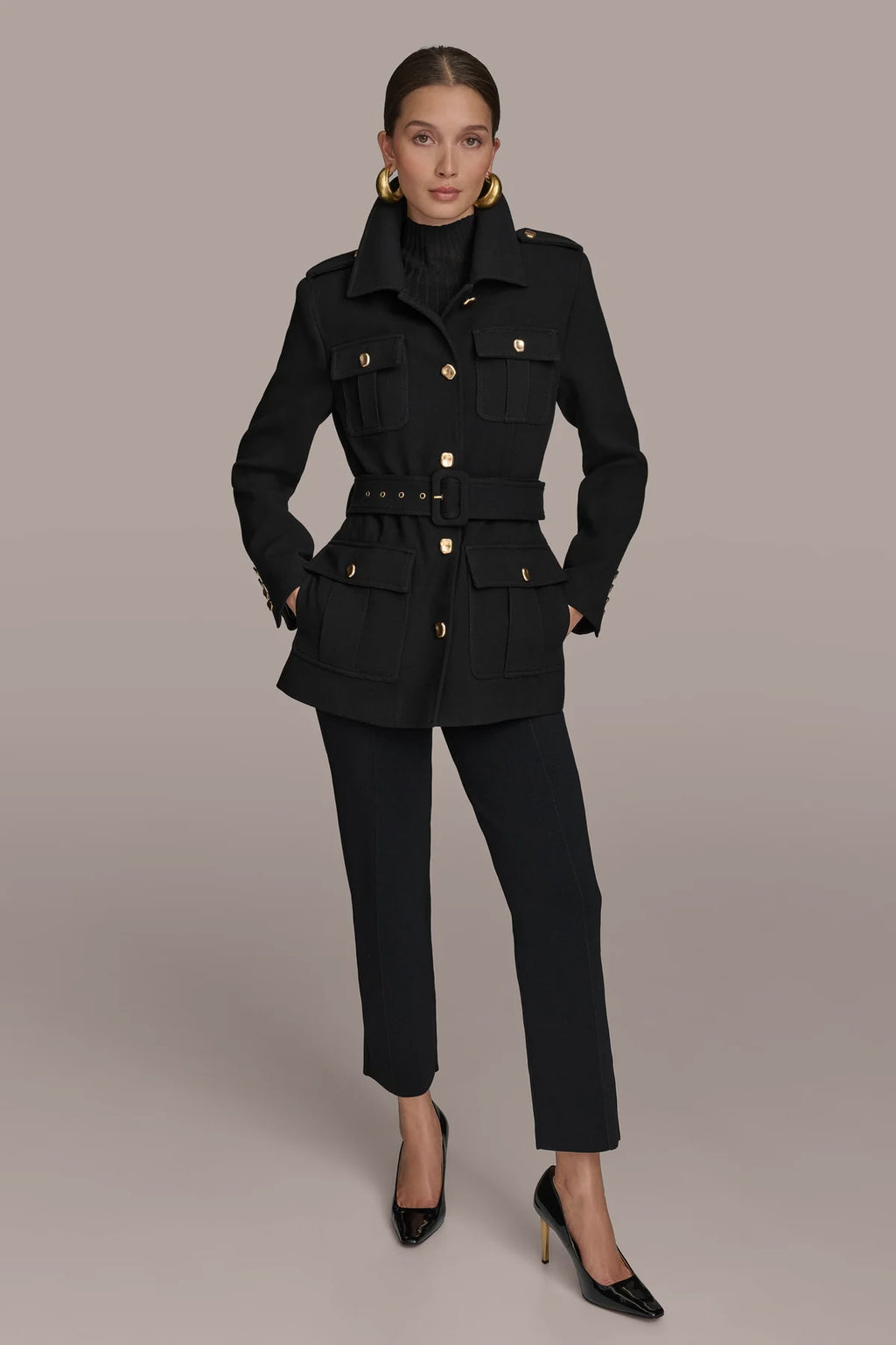 Belted Military Blazer