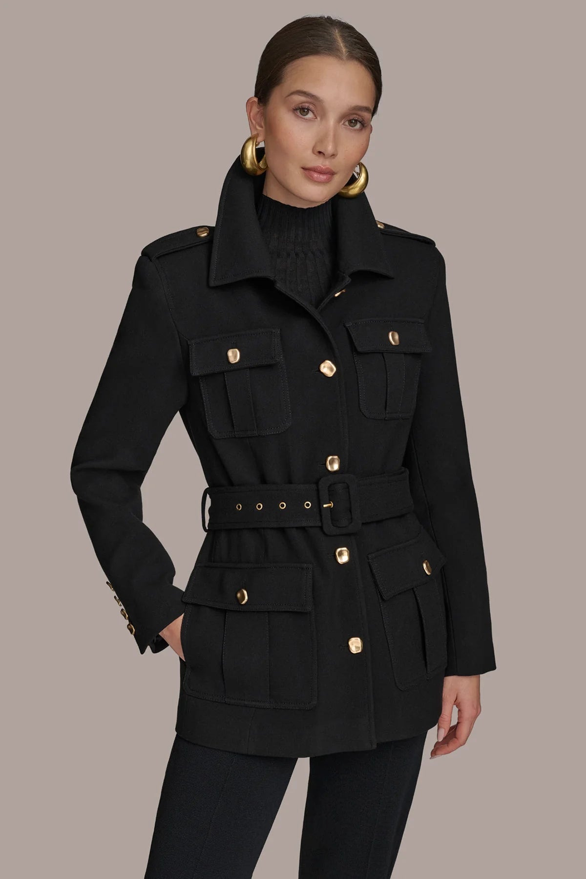 Belted Military Blazer