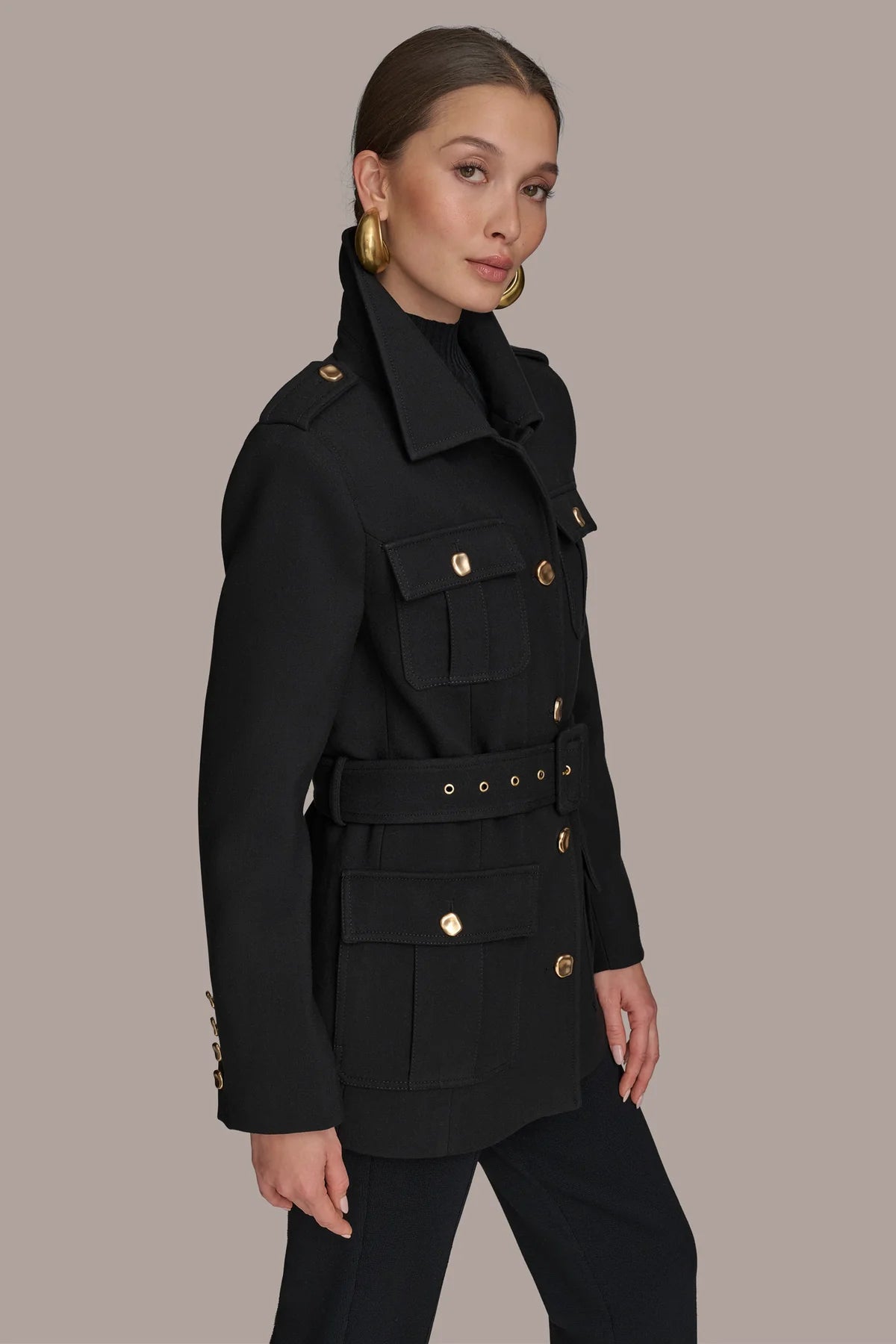 Belted Military Blazer