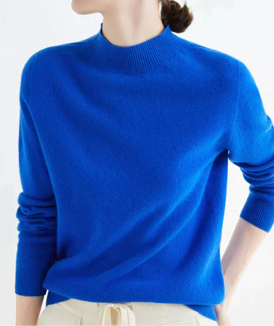 Mock Neck Knit Pullover