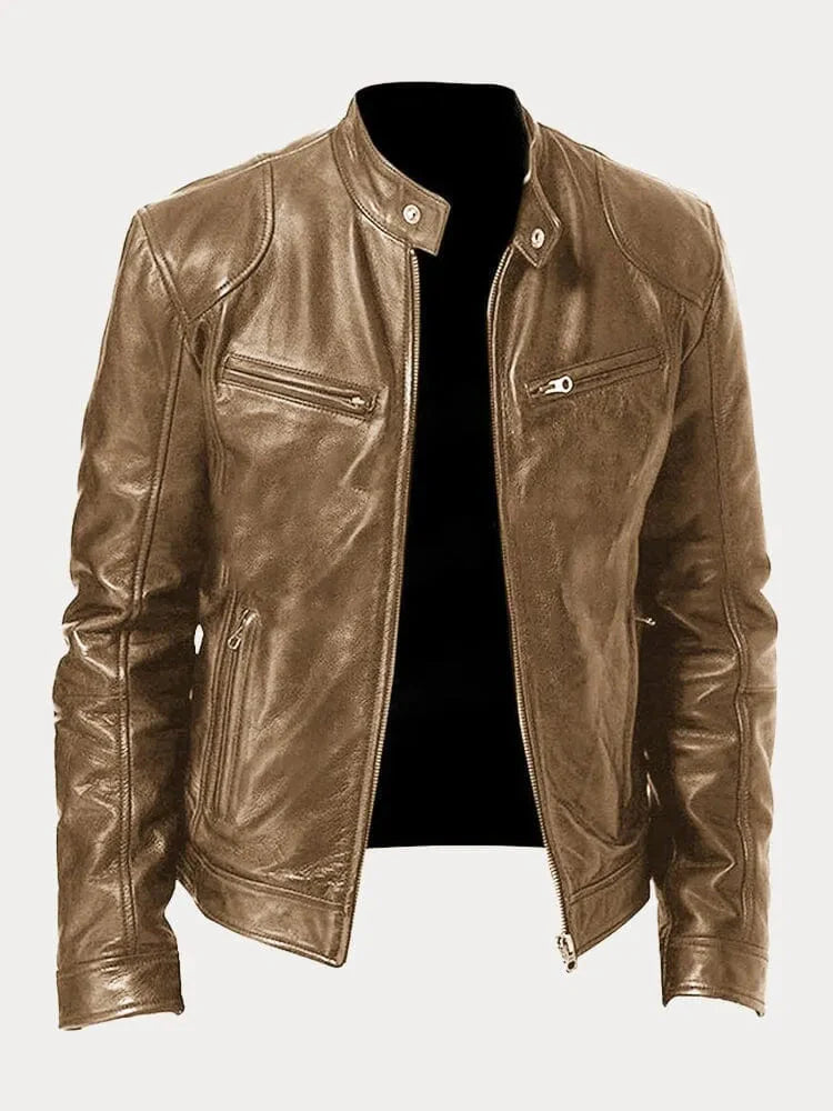 Casual Stand Collar Zip-Up Jacket