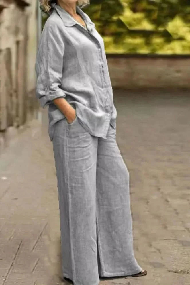 Wide-Leg Matching Outfit Set