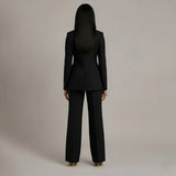 Blazer and Wide Leg Trouser Set