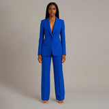 Blazer and Wide Leg Trouser Set