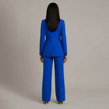 Blazer and Wide Leg Trouser Set