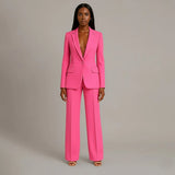 Blazer and Wide Leg Trouser Set