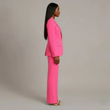 Blazer and Wide Leg Trouser Set