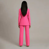 Blazer and Wide Leg Trouser Set