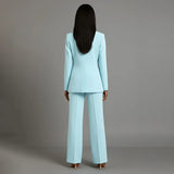 Blazer and Wide Leg Trouser Set
