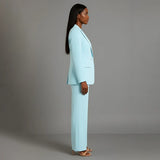 Blazer and Wide Leg Trouser Set