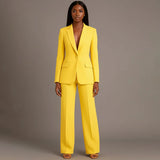 Blazer and Wide Leg Trouser Set