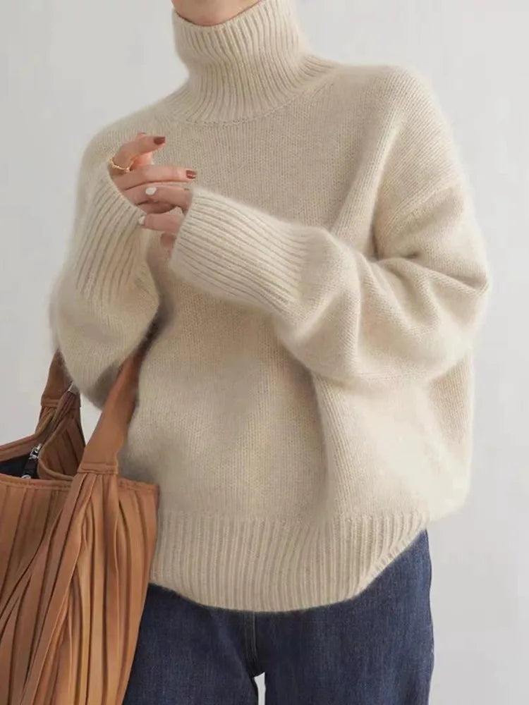 High Collar Knit Turtleneck