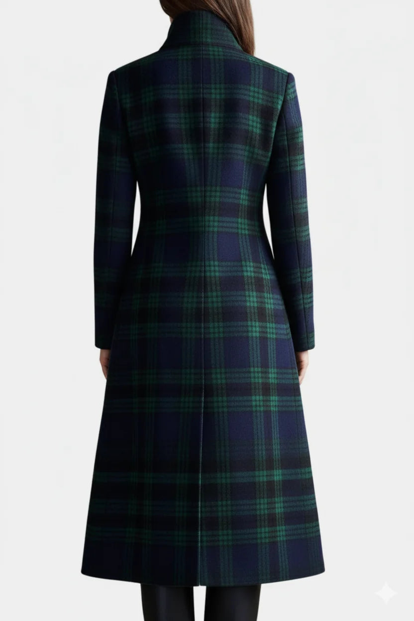 Women's Structured Plaid Coat