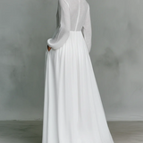 Long Sleeve Button-Front Maxi Dress