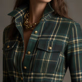 Women's Collared Shirt Maxi Dress
