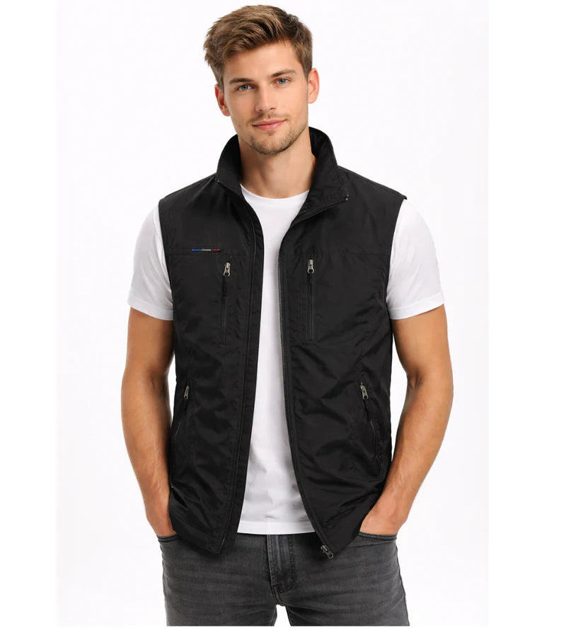 Men's Zip Up Stand Collar Gilet