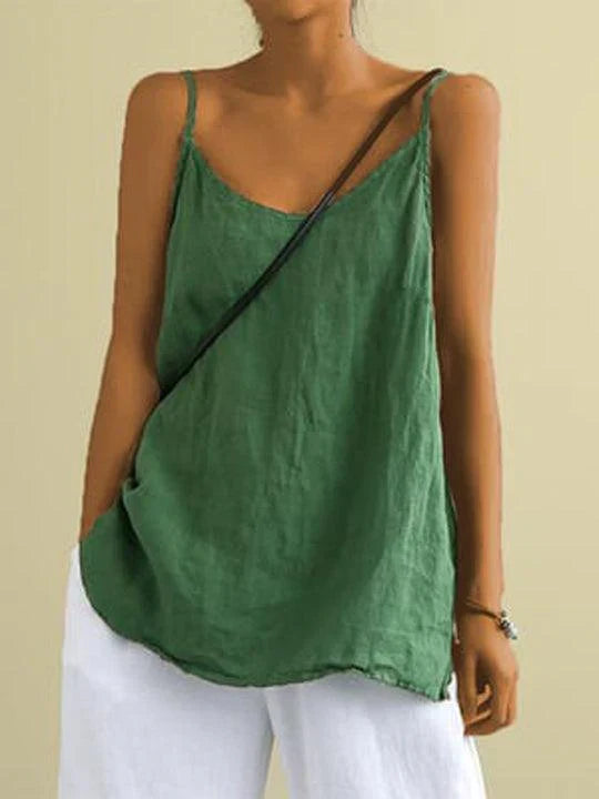 Spaghetti Strap V-Neck Cami Top
