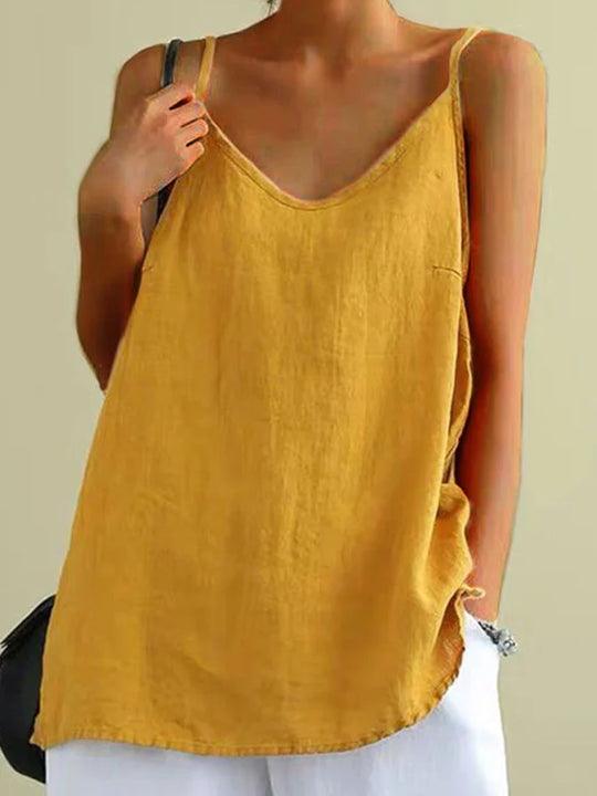 Spaghetti Strap V-Neck Cami Top