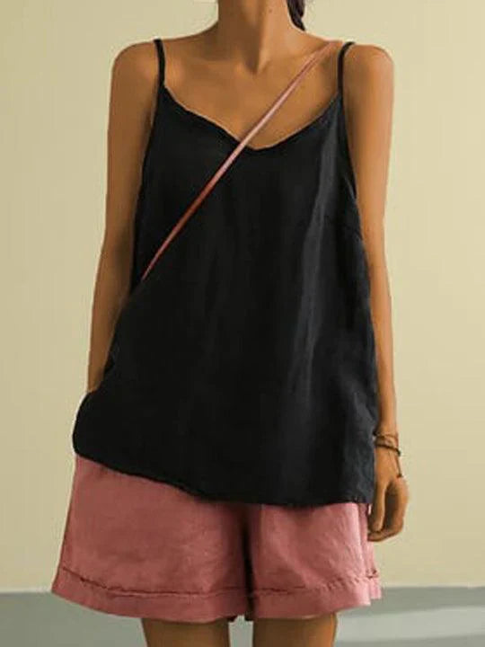 Spaghetti Strap V-Neck Cami Top