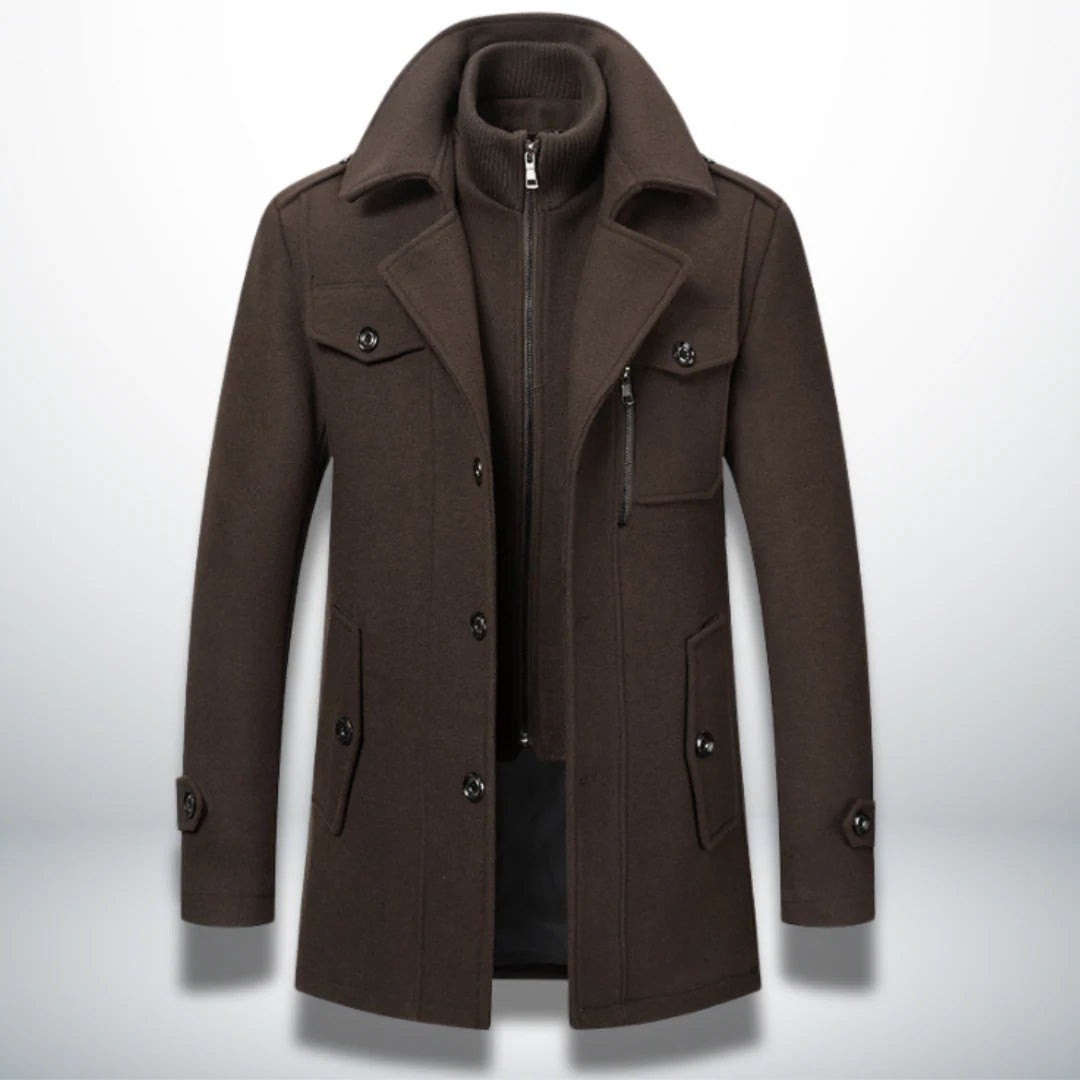 Slim Fit Layered Winter Coat