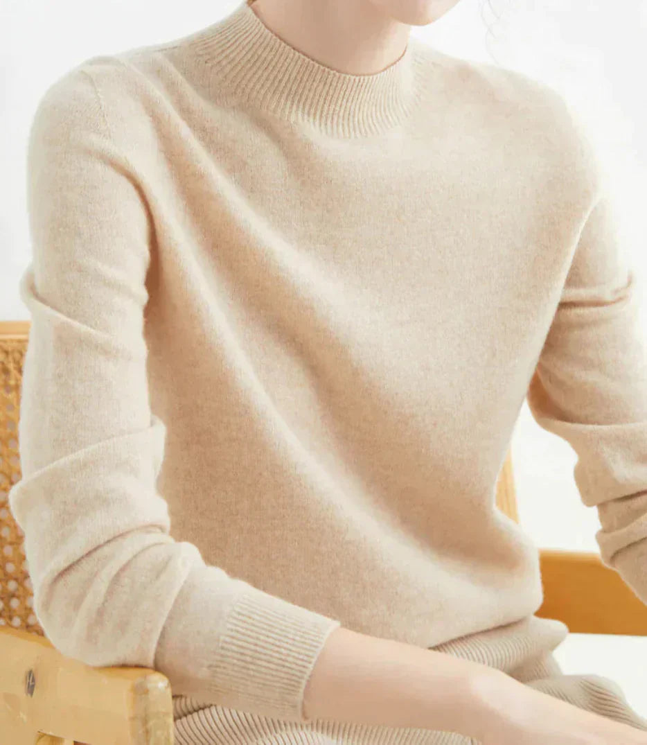 Mock Neck Knit Pullover