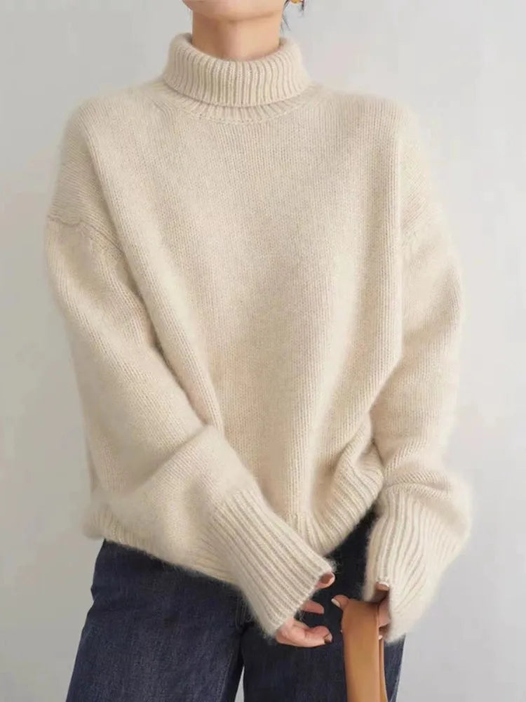 High Collar Knit Turtleneck