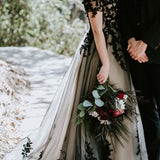 A-Line Sweep Train Wedding Dress
