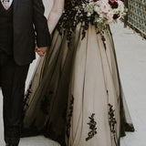A-Line Sweep Train Wedding Dress