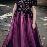 A-Line Sweep Train Wedding Dress