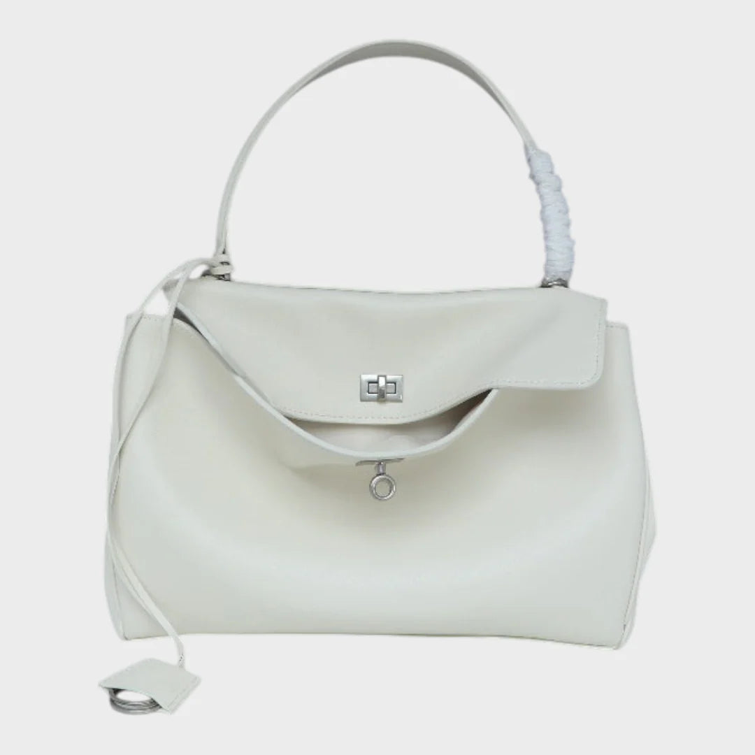 Minimalist Turn-Lock Flap Handbag