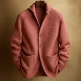 Men's Ribbed Button-Front Cardigan