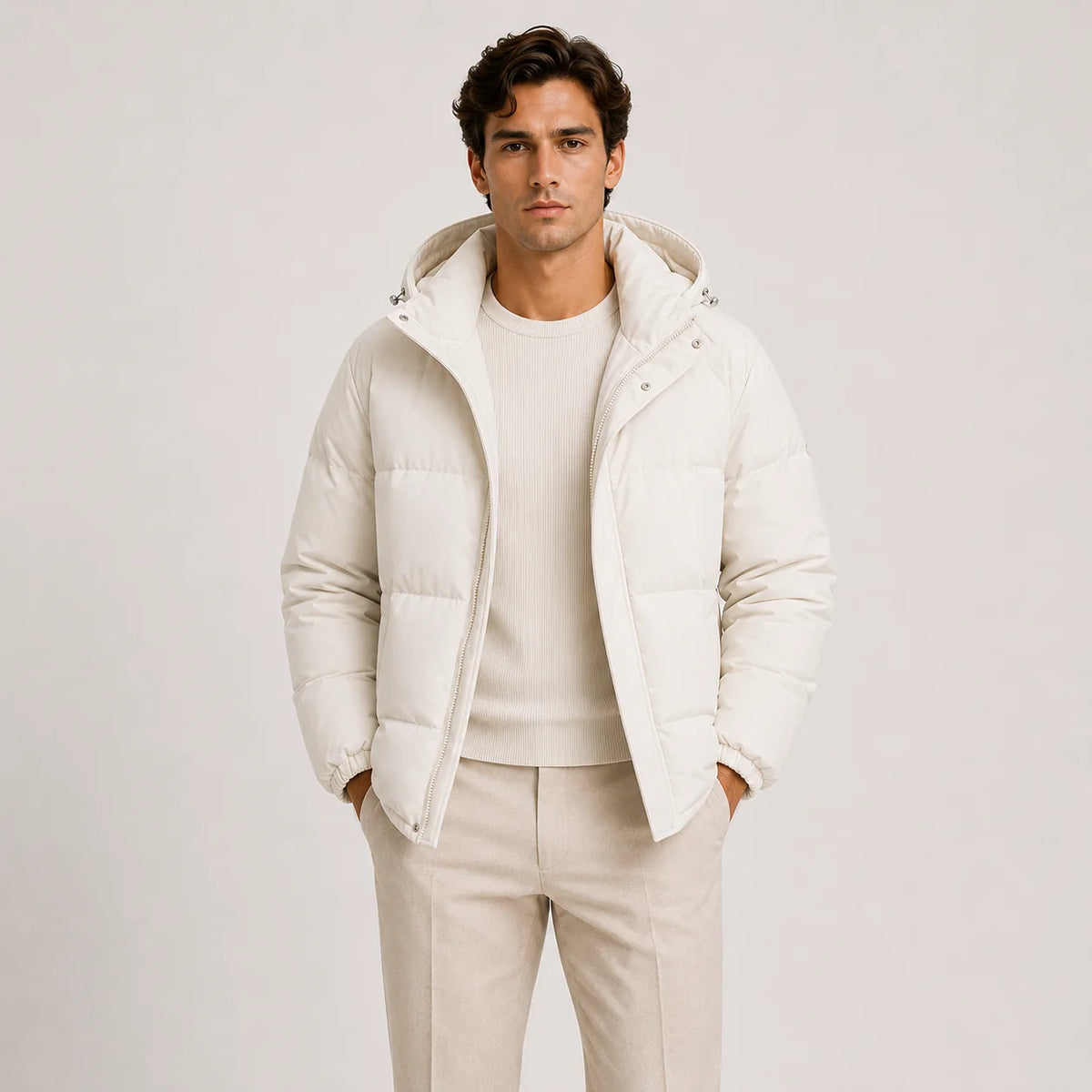Men's Snap Puffer Jacket