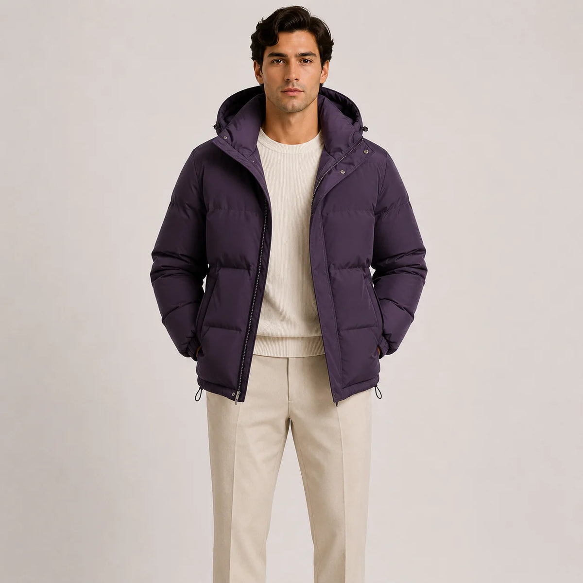 Men's Snap Puffer Jacket