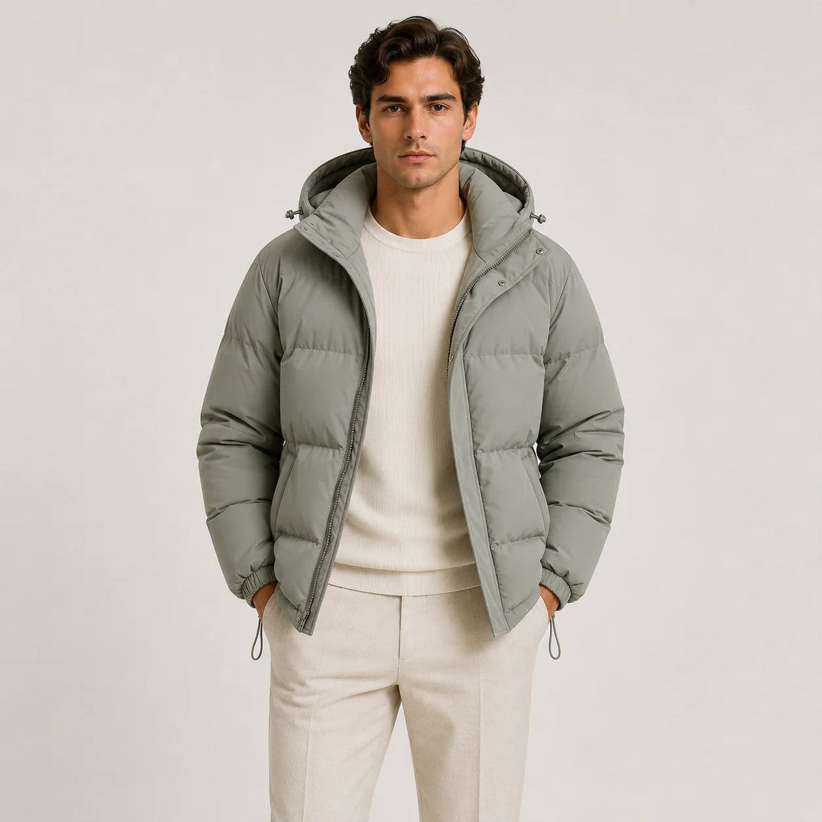 Men's Snap Puffer Jacket