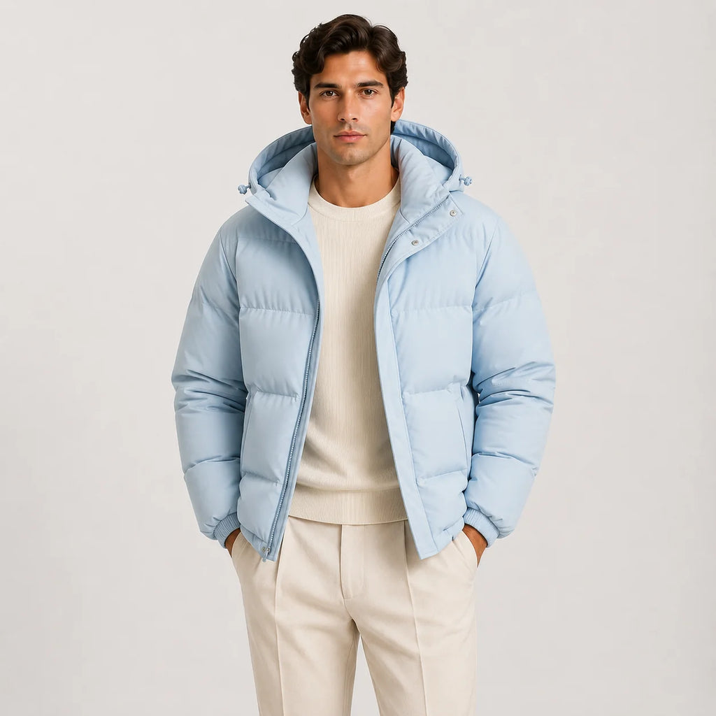 Men's Snap Puffer Jacket