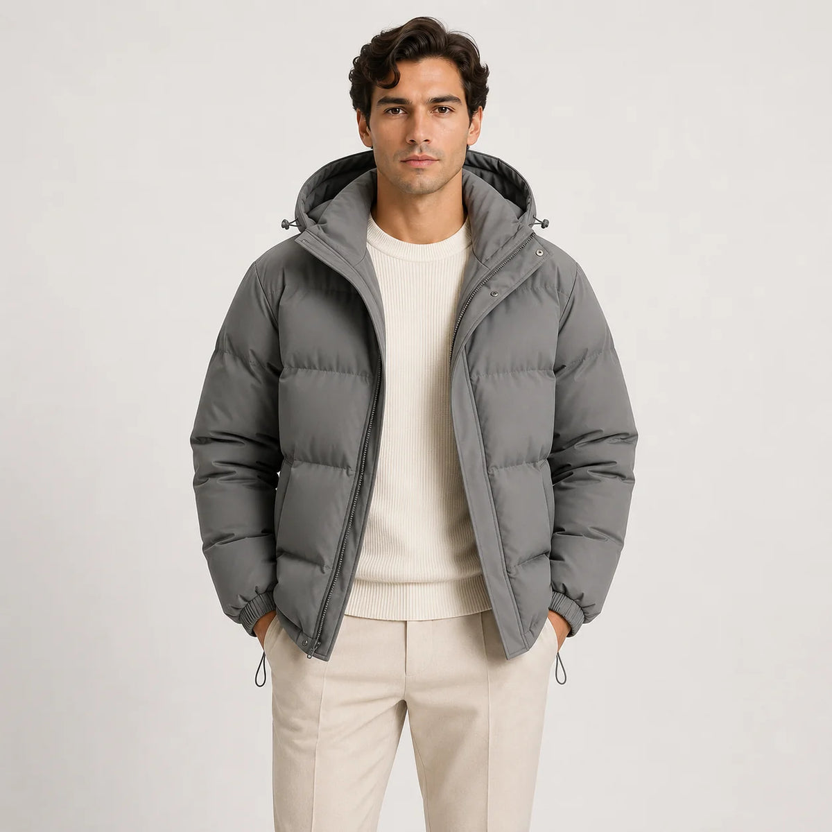 Men's Snap Puffer Jacket