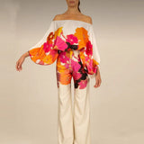Off-Shoulder Lantern Sleeve Set