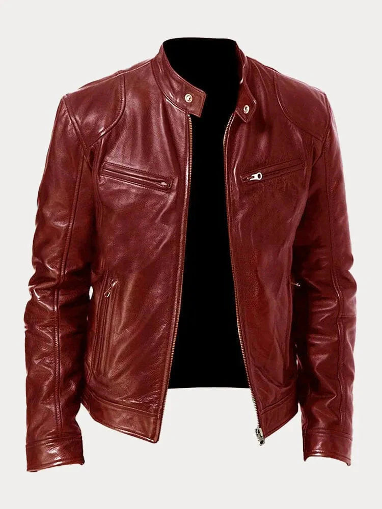 Casual Stand Collar Zip-Up Jacket
