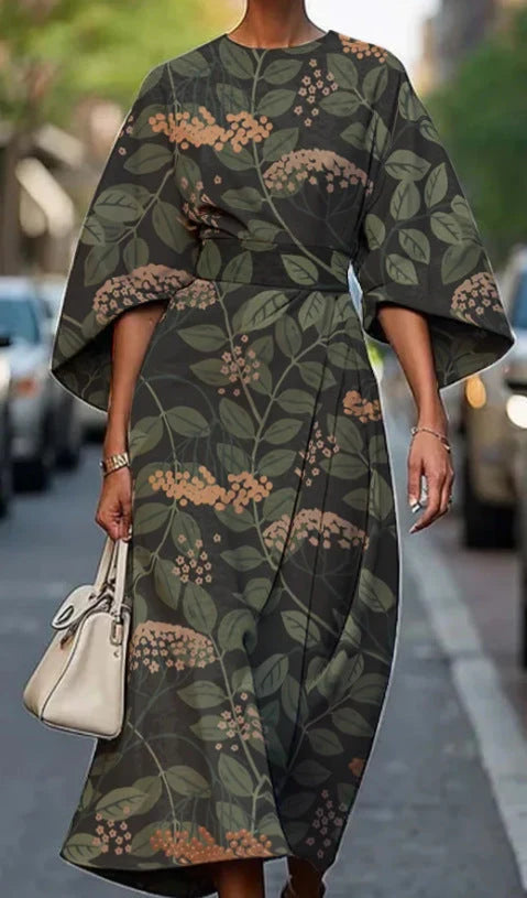 Women's Striped Midi Dress