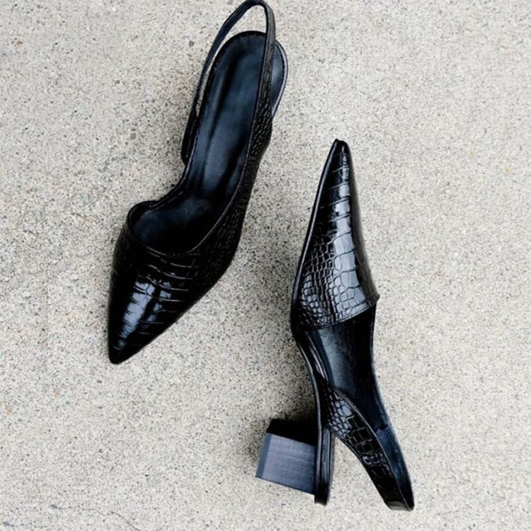 Orthopedic Slingback Block Heels